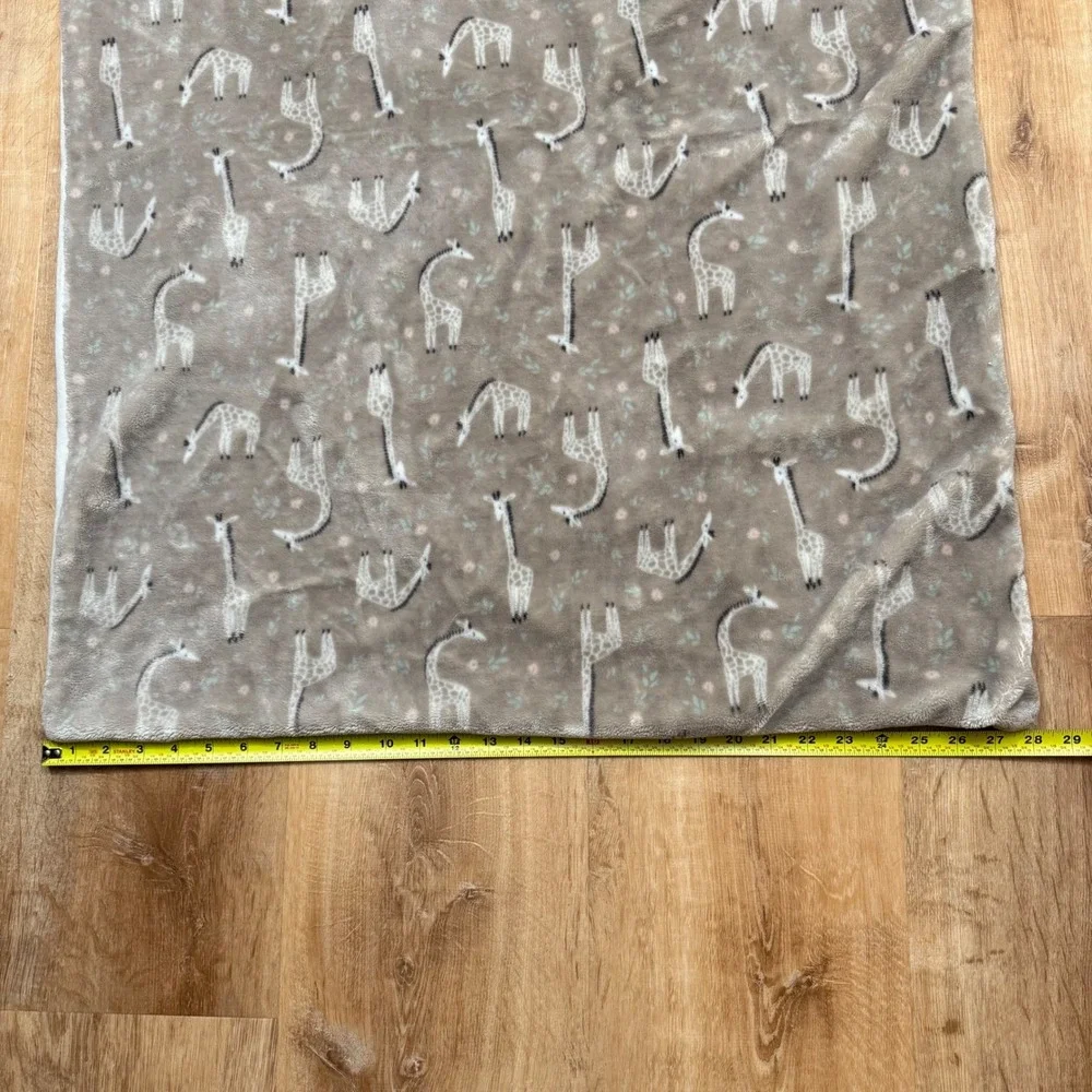 Queenwest Trading Giraffe Baby Blanket Soft Plush‎ Toddler Nursery Beige Floral